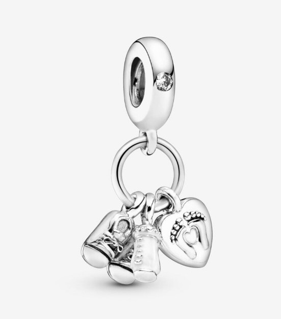 Pandora Baby Bottle and Shoes Dangle Charm