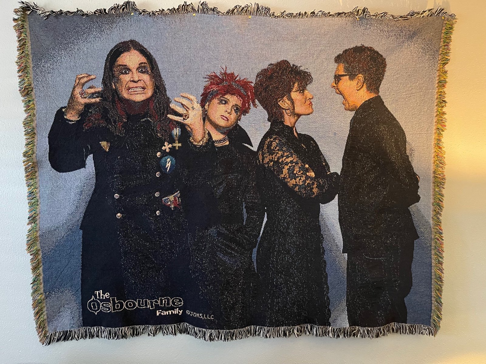 Vintage The Osbourne Family Tapestry w Pillow