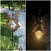 LEDs Solar Stake Lights For Garden Metal Warm White Memorial Gift