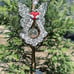 LEDs Solar Stake Lights For Garden Metal Warm White Memorial Gift