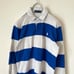 Polo Ralph Lauren Wide Stripe Polo Shirt, Marine Blue, Size L