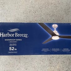 HARBOR BREEZE SHOWROOM SERIES THE STOKES 52” LED CEILING FAN W/ LED LIGHT REMOTE