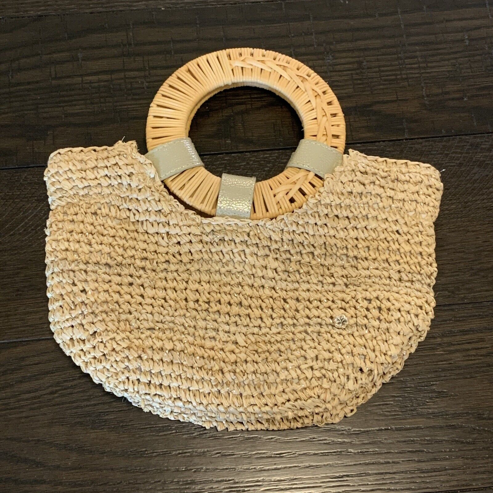 Flora Bella Gili Women's Bag Natural & Gold GREAT CONDITION QUICK SHIPPING