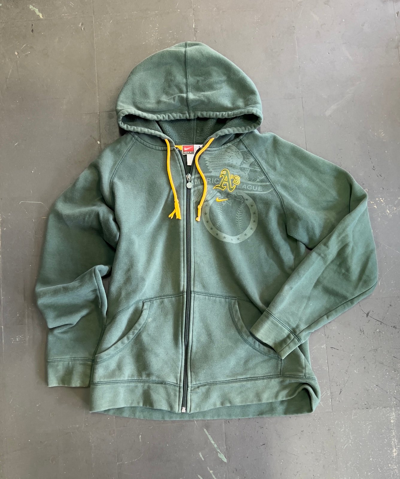 Y2K Nike Oakland A’s Zip