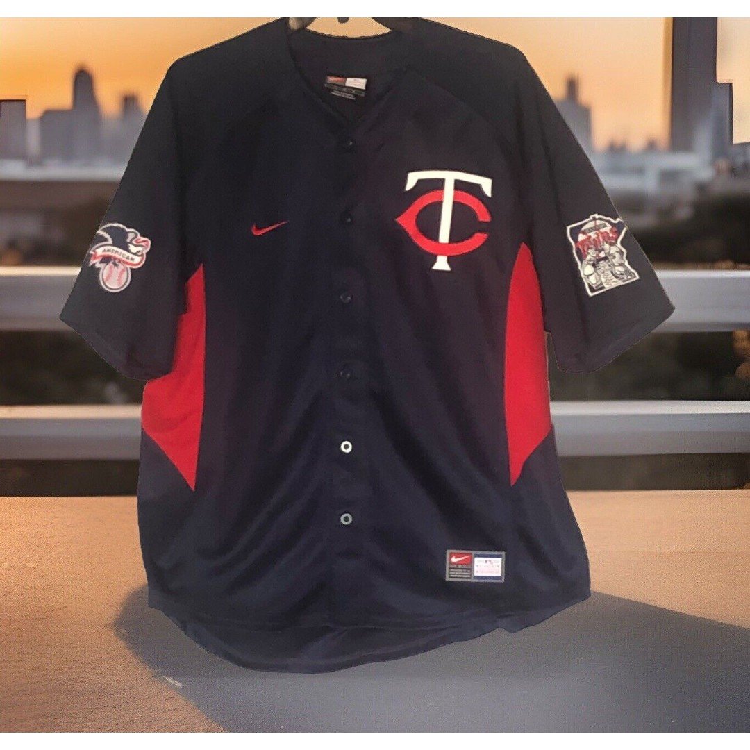 Minnesota Twins Nike Authentic On-Field Jersey -Team Engineered Dk Blue Size L