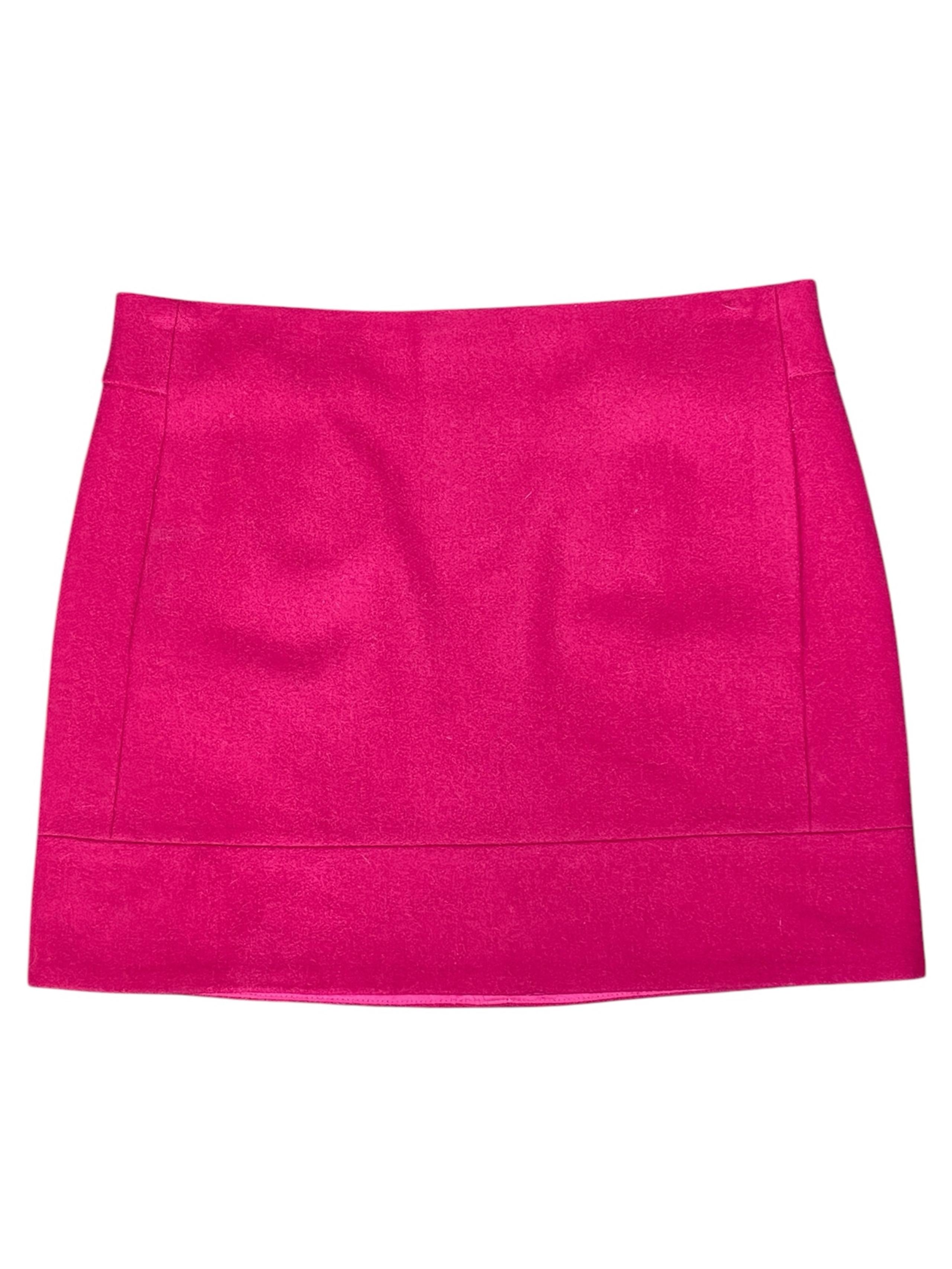 J.Crew Raspberry Pink Wool Blend Mini Skirt Size 6