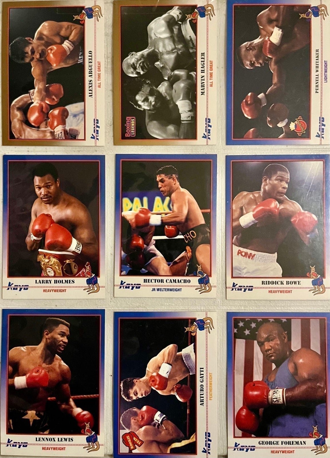 9 Card Lot, Kayo Boxing. HOF. Rookie. Stars. World Champs and Legends
