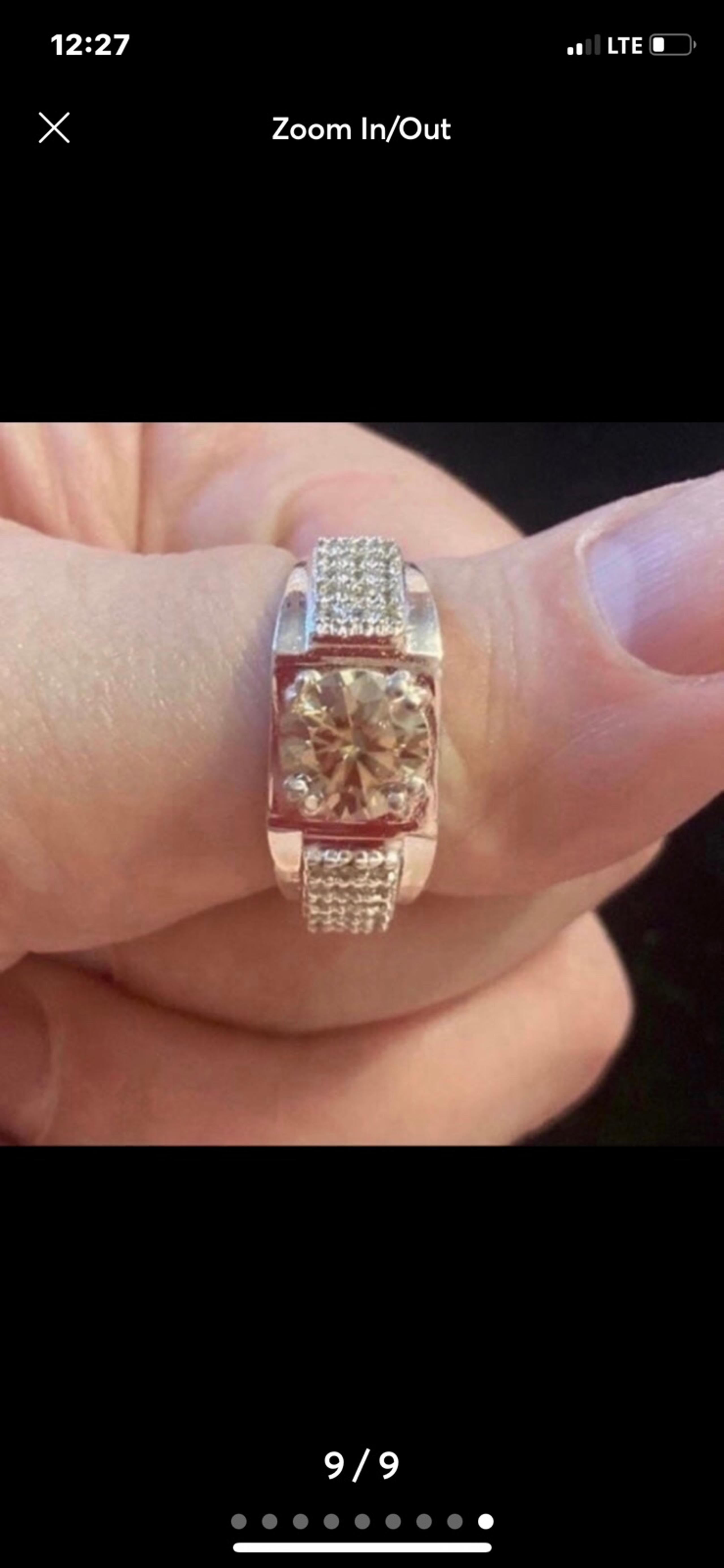 Gorgeous Certified 3.86CT Earth Mined Champaign Diamond Ring Size 7