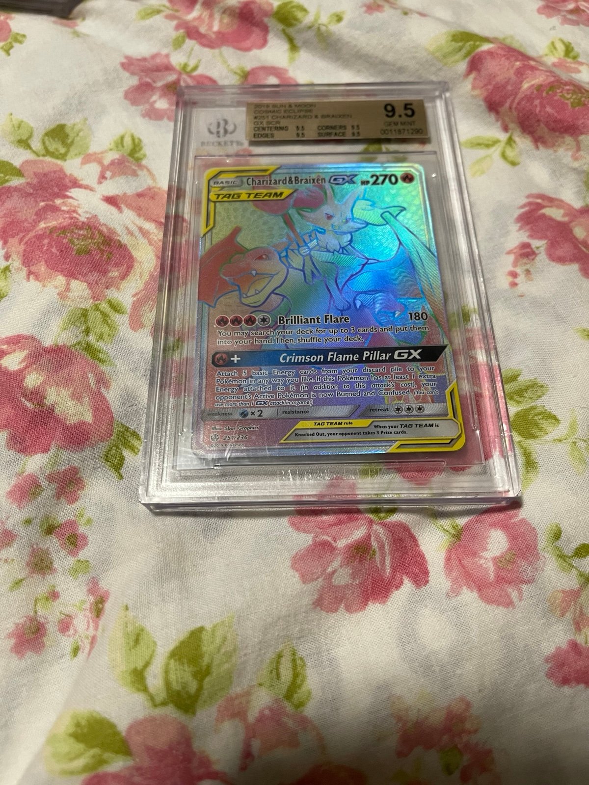 Charizard & Braixen GX rainbow BGS 9.5 possible PSA 10