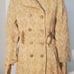 Womens Plaid Soft Yellow Belted Trench Coat