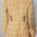 Womens Plaid Soft Yellow Belted Trench Coat