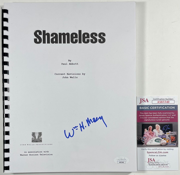 William H. Macy Signed Shameless Full Pilot Episode Script A Autograph JSA COA