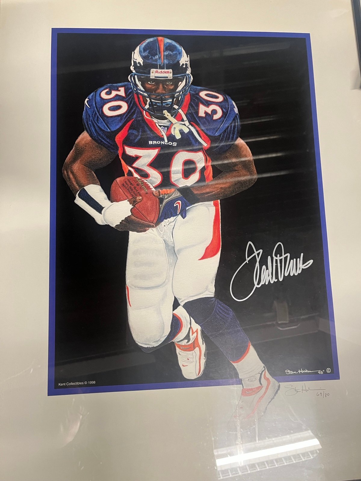 Framed Terrell Davis Autograph