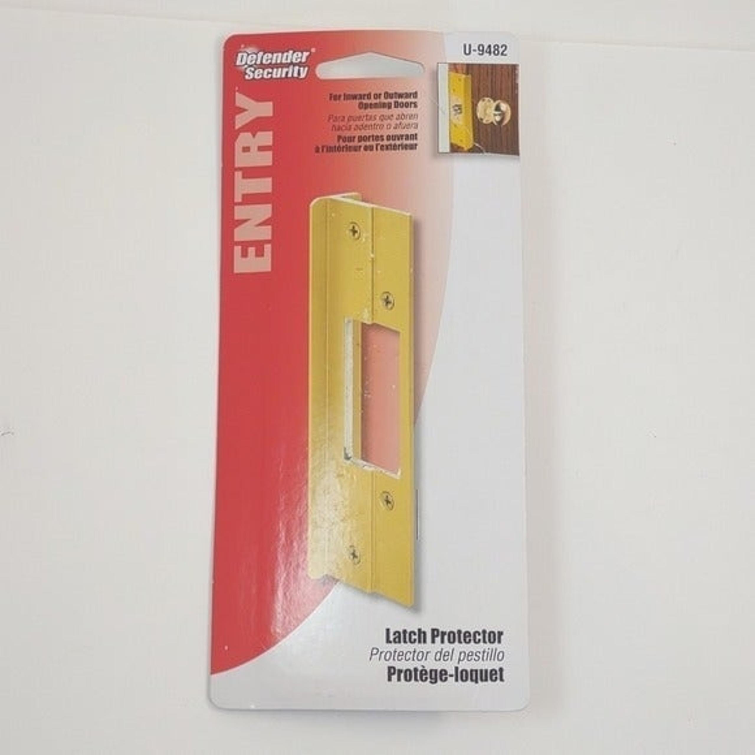 Prime-Line U 9482 Gold Anodized Latch Bolt Guard Plate Single Pack
