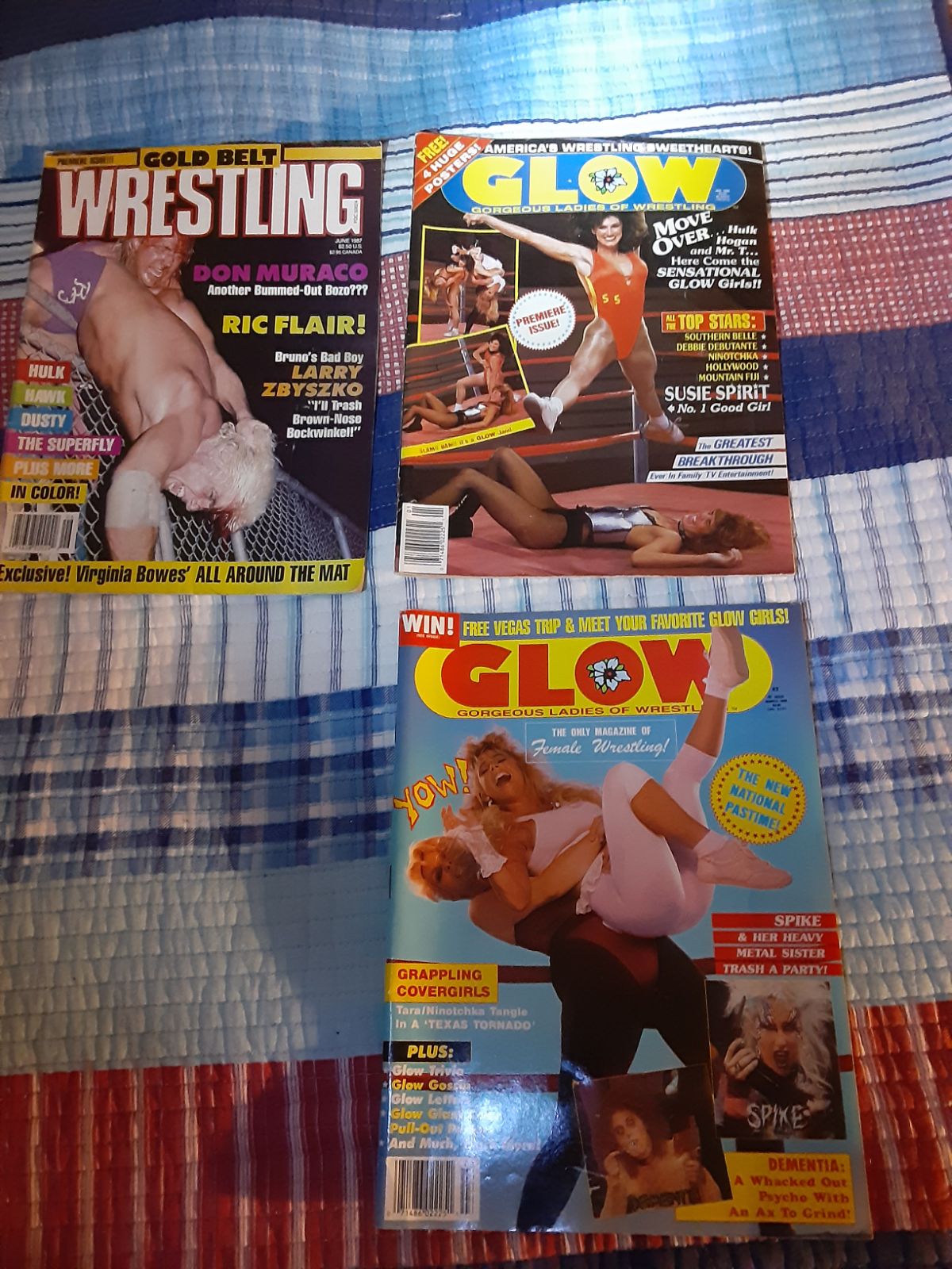 first and second edition of wrestling magazines circa 1986,87,88