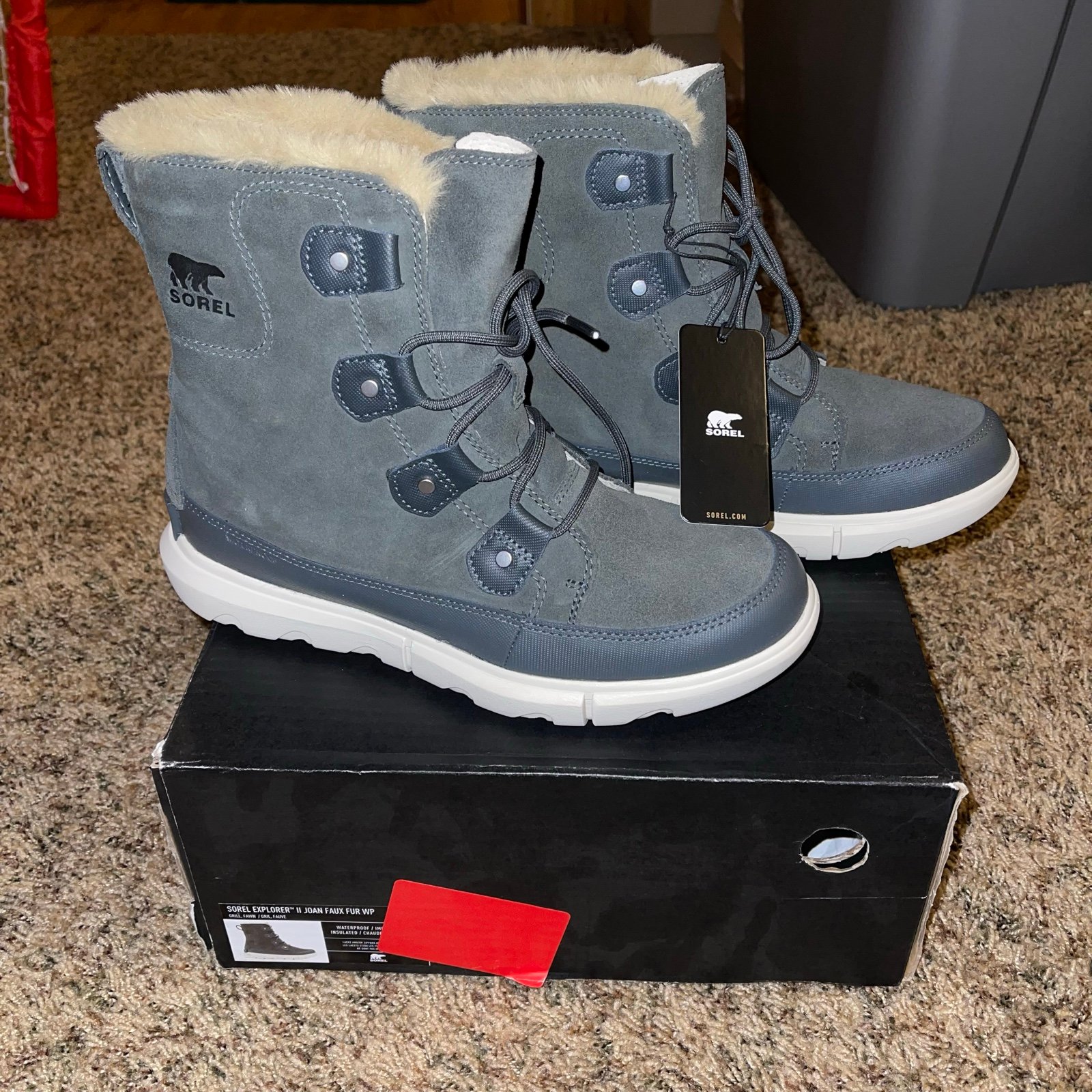 Sorel Women's Explorer II Joan Boot Grill Fawn US Size 9.5 New