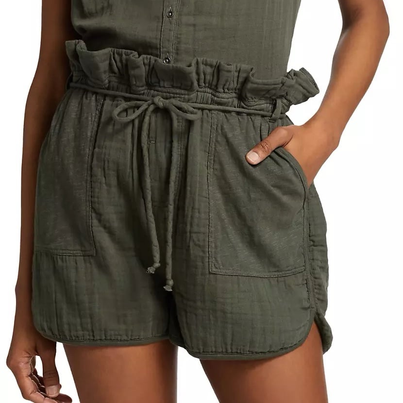Splendid Medium Shorts Ruby Paper Bag Vintage Olive 100% cotton pockets NWT