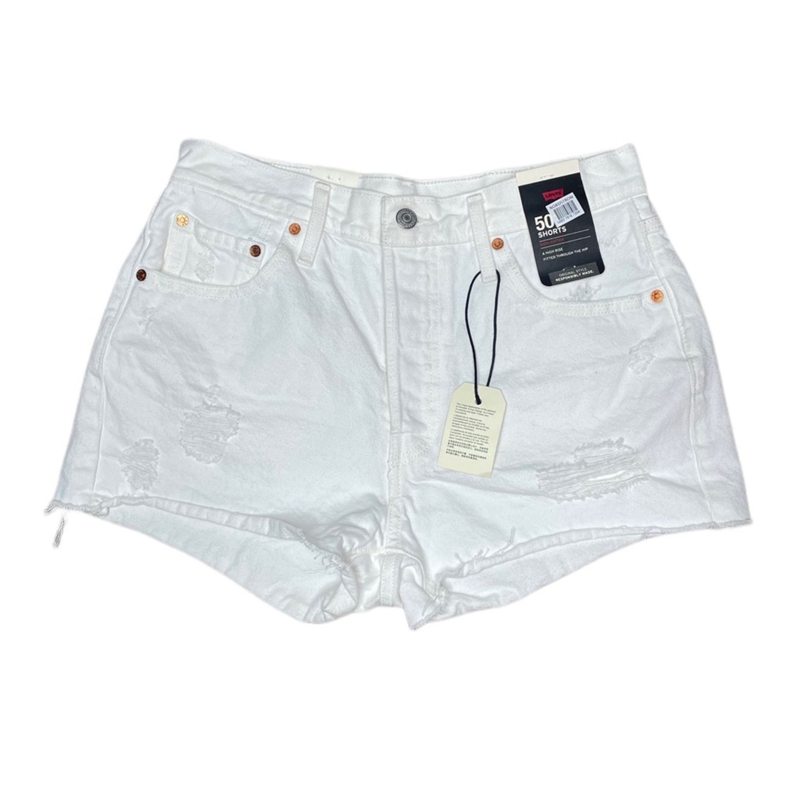 Levi’s 501 Women’s Denim Shorts White Sz 29