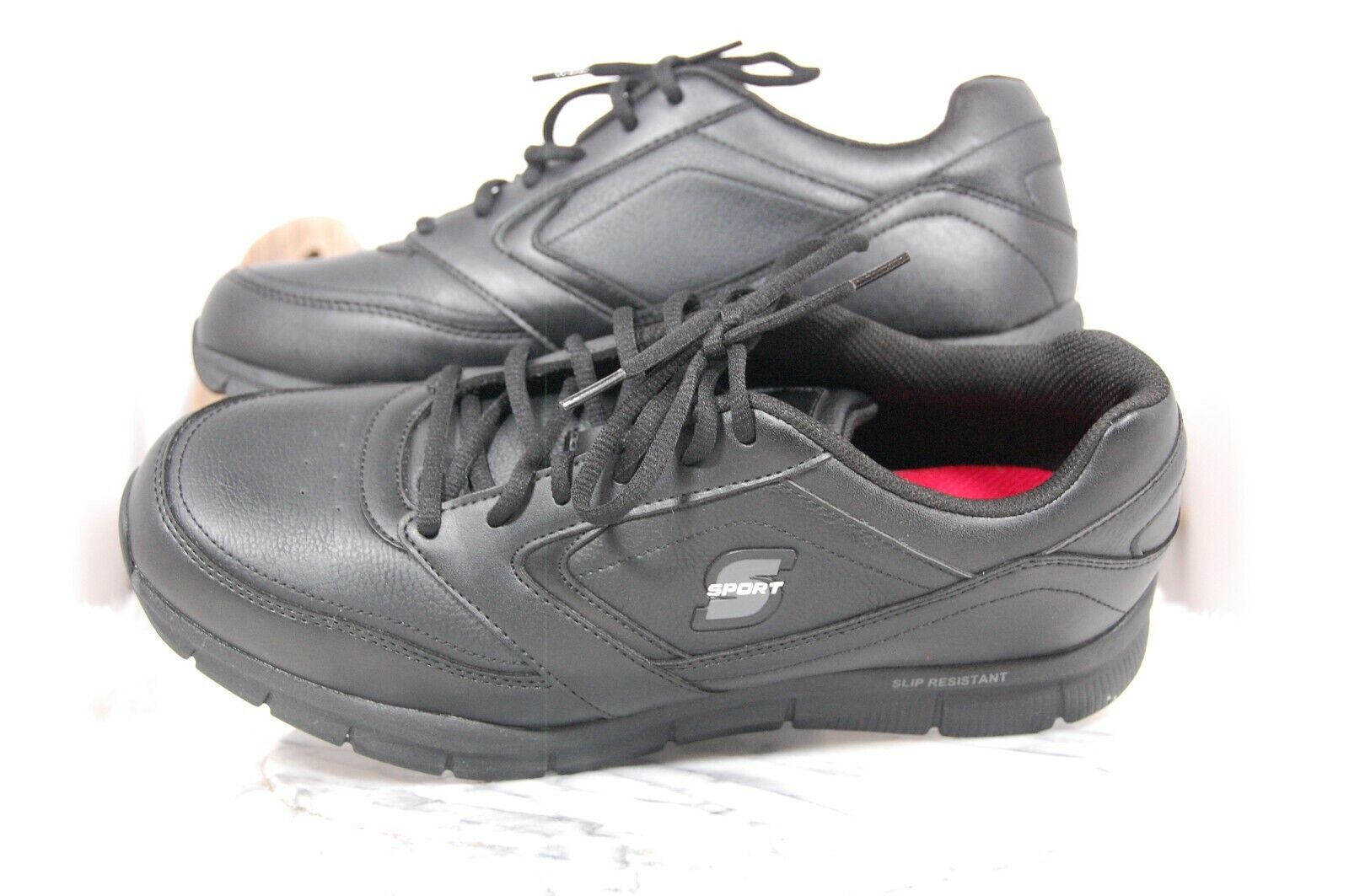 Skechers Sport Work Mens Memory Foam Slip Resistant Lace up Shoes NEW Size 11.5