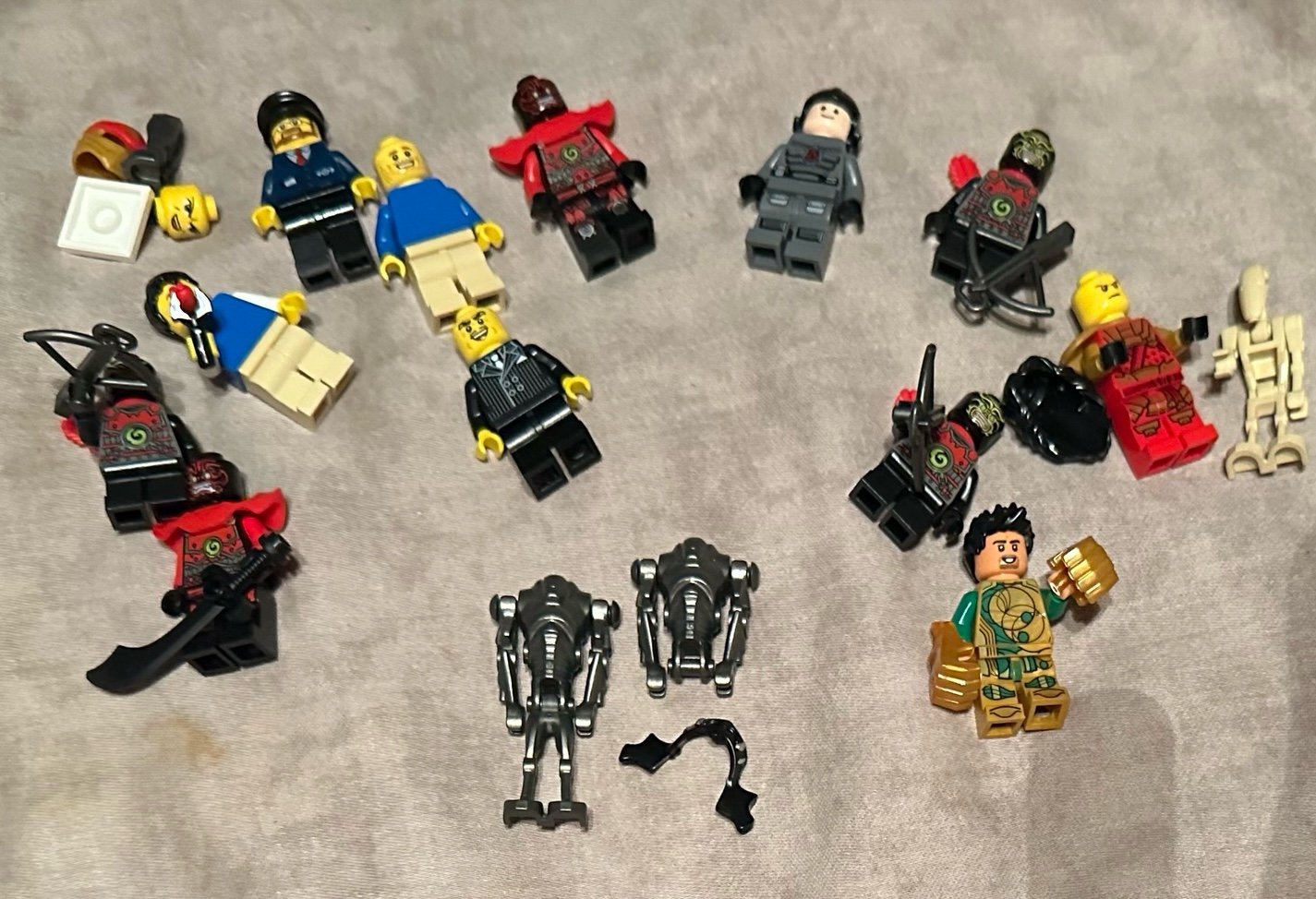 LEGO Assorted Mini Figure Parts Lot Some Incomplete Heads Lot