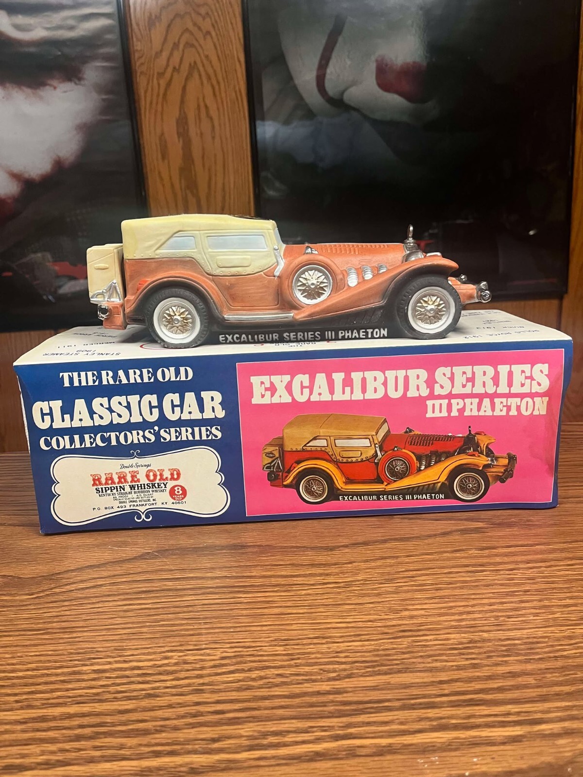 1975 DOUBLE SPRINGS RARE OLD EMPTY EXCALIBUR lll PHAETON CAR DECANTER JIM BEAM