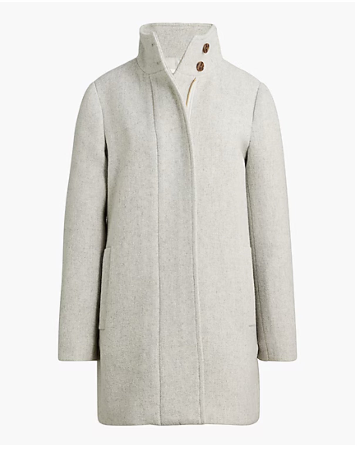 NWT J. Crew Wool Blend City Coat with Button Neck in Heather Dusk Size 16