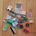 200 specialty Lego pieces with sticker decals space, pets, friends, food
