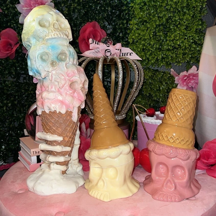 Skull ice-cream cone 3pc set