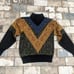 Vintage Nils Women's Medium Collared Turtleneck Sweater Colorful Wool Blend