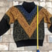 Vintage Nils Women's Medium Collared Turtleneck Sweater Colorful Wool Blend