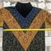 Vintage Nils Women's Medium Collared Turtleneck Sweater Colorful Wool Blend