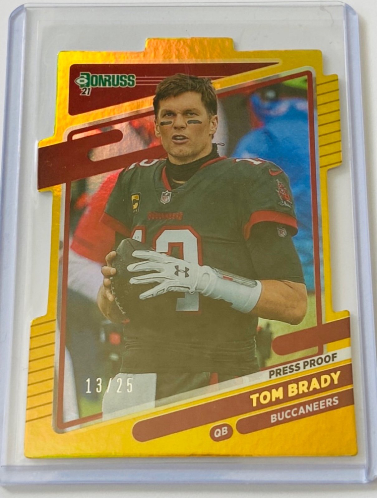 2021 Tom Brady Press Proof Gold Die Cut /25