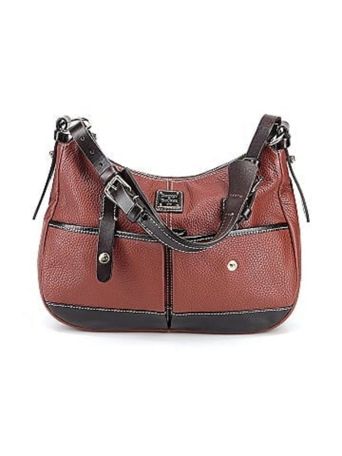 Dooney & Bourke Brown Pebbled Leather Shoulder Bag