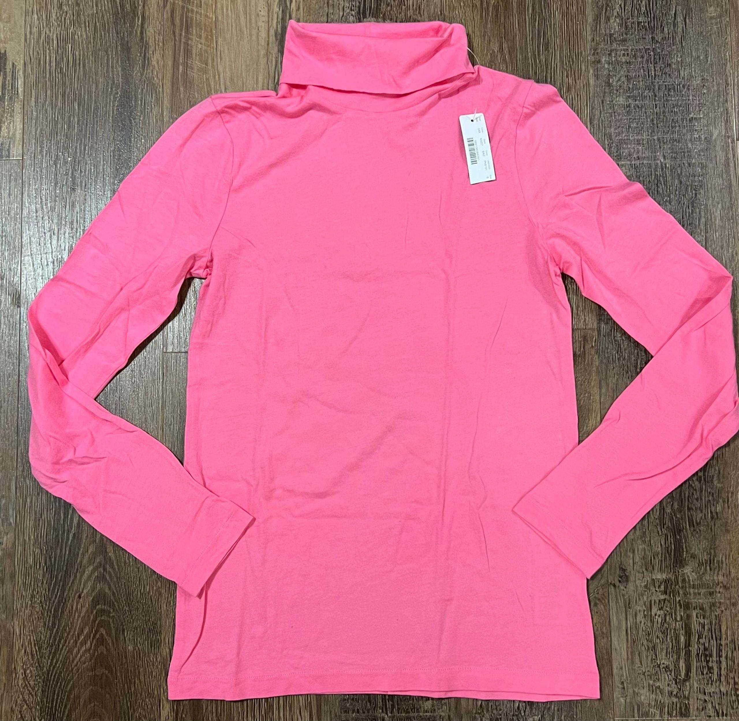 J.Crew - Women's Small - NWT - Brilliant Azalea Pink Tissue Turtleneck LS