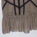Free People Lace & Stripe Peplum in black toasted almond Top Women Size Medium