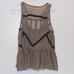 Free People Lace & Stripe Peplum in black toasted almond Top Women Size Medium
