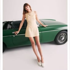 Reformation NWT 2 Citron Linen Mini Dress Parmesan Yellow