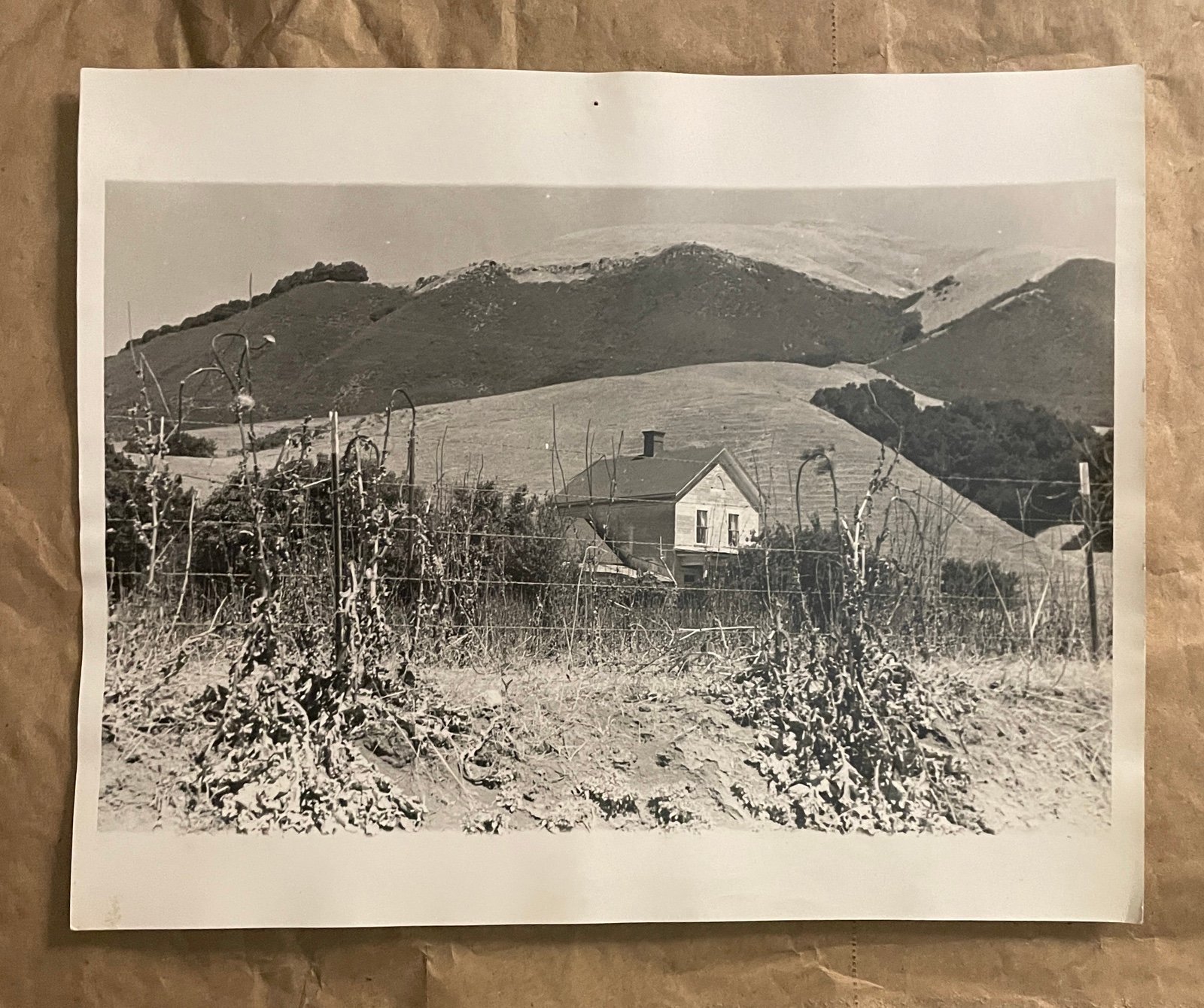 Vintage Print Barn House Landscape 8x10