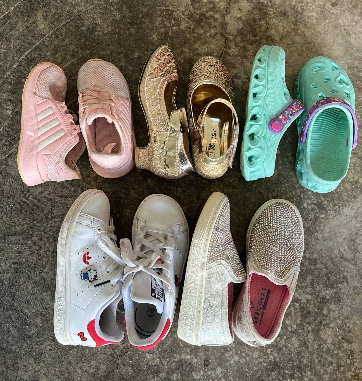 5 pair girls shoes bundle