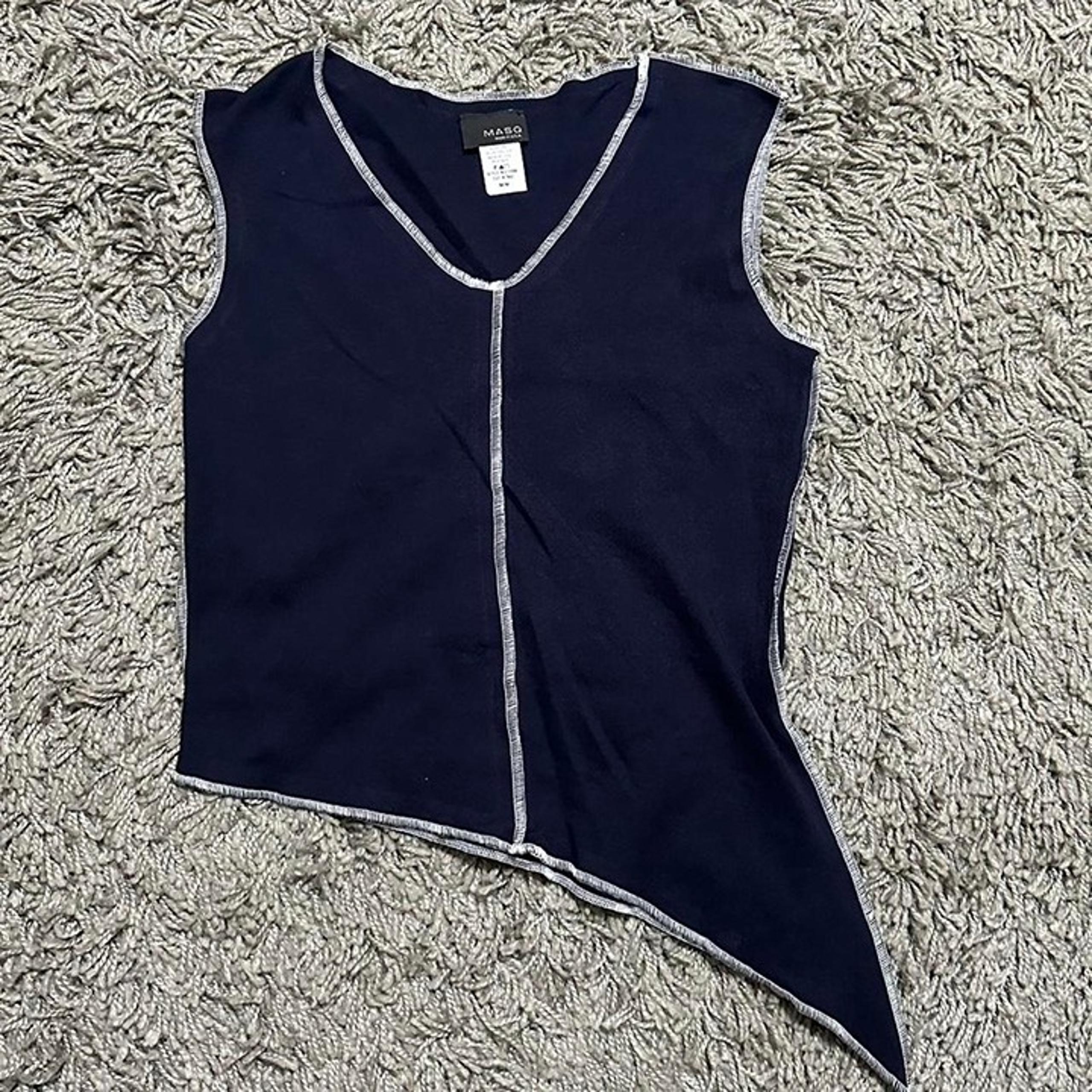 Y2K Vintage Minimalist Glam Asymmetrical Tank Size M