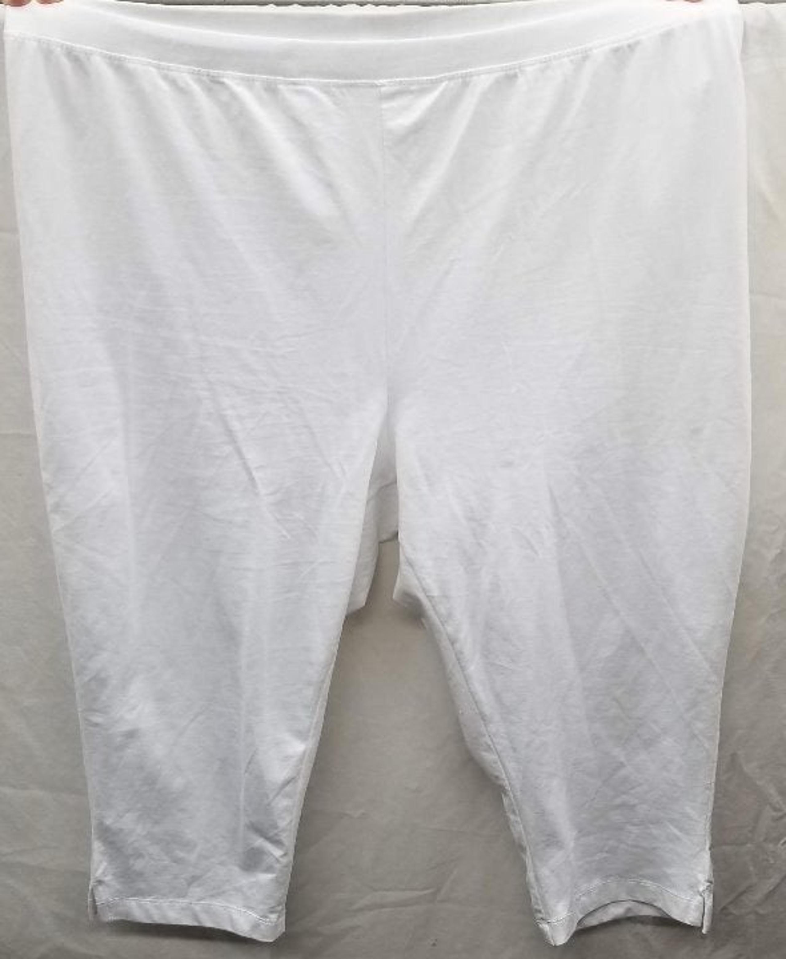 Woman Within White Crop Leggings