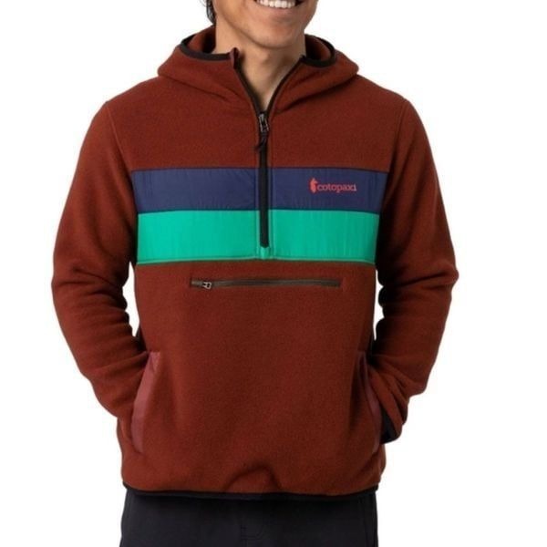 Cotopaxi teca fleece hooded 1/2 zip sweater