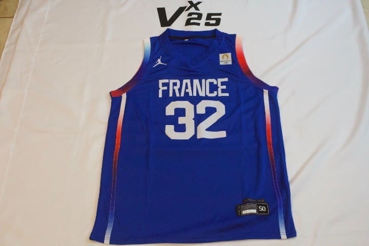 Men's France Basketball Jordan Olympics Wemby Victor Wembanyama Jersey Sz Lg