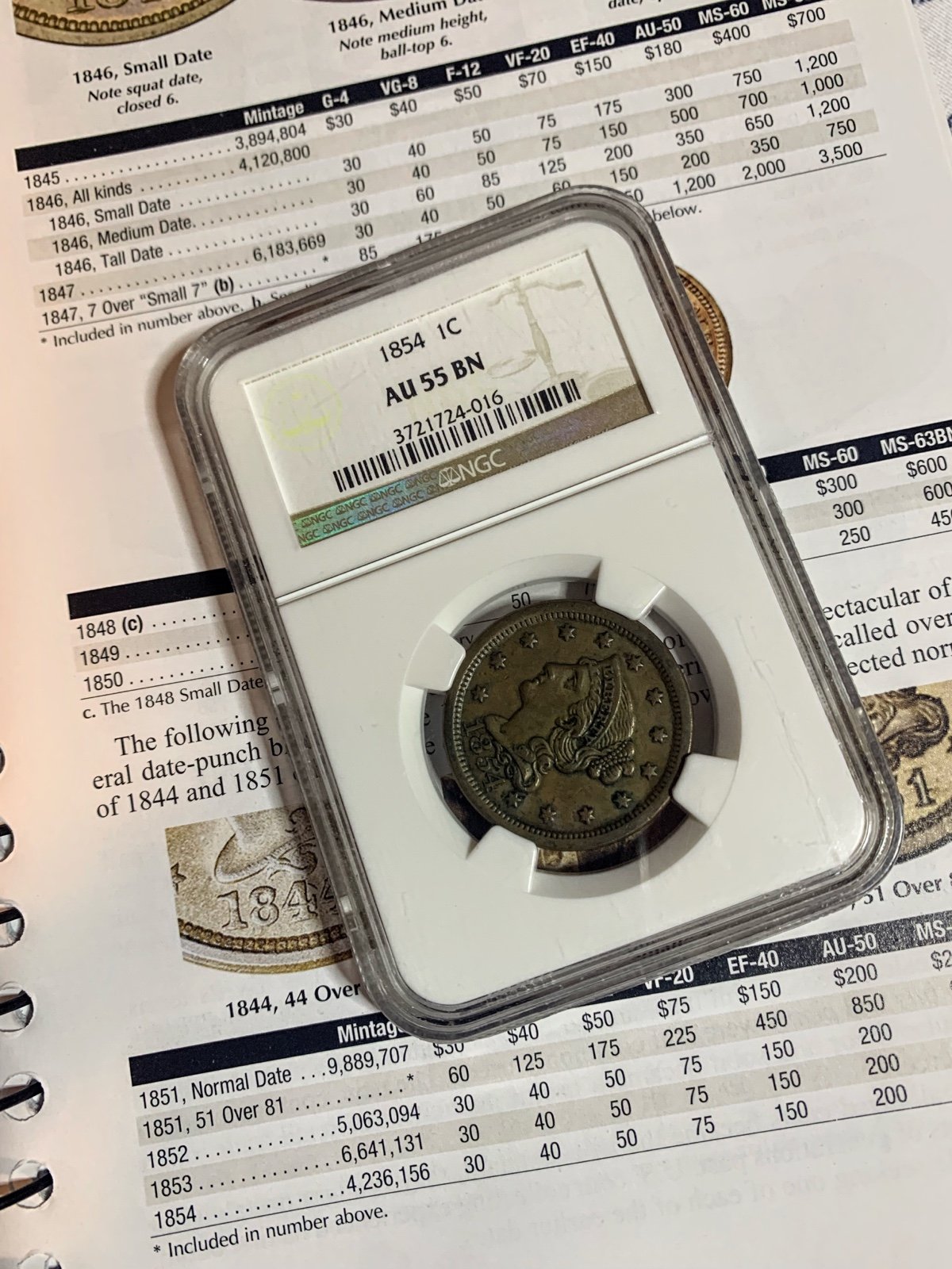 Amazing Deal! 1854 Low Mint Larhe Cent Graded NGC
