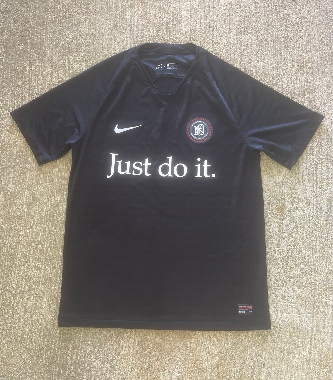 Nike F.C. Away Soccer Football Jersey Shirt Maglia Black Size Medium AA3886-010