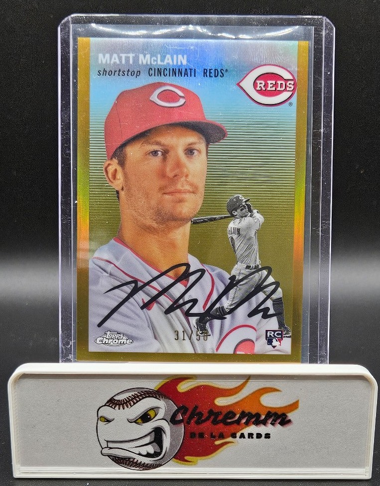 2023 Topps Chrome Platinum Anniversary Matt Mclain Rookie SP Gold Refractor /50
