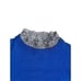 Corle + Hand x Centre Pointe Women's Blue Ruffle Collar Cashmere Sweater Large