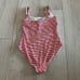 Sea level SORRENTO STRIPE SQUARE NECK ONE PIECE - RED size 6