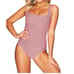 Sea level SORRENTO STRIPE SQUARE NECK ONE PIECE - RED size 6
