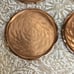 Vtg Solid Hammered Copper Coaster Napkin Ring Set of 4 Coppersmith MCM New